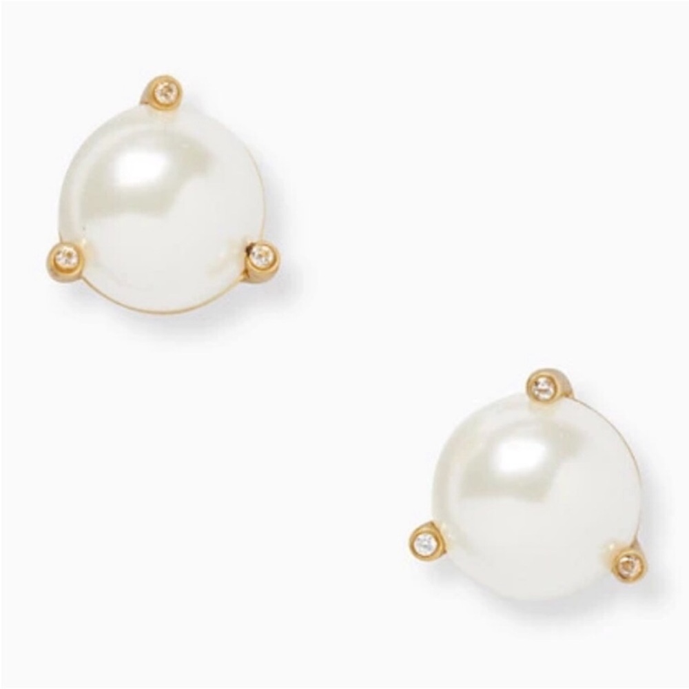 Kate Spade New York Rise and Shine 2-Stud Set, Cubic Zirconia & Glass Pearl - Picture 4 of 13